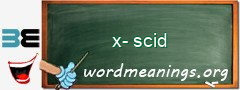 WordMeaning blackboard for x-scid